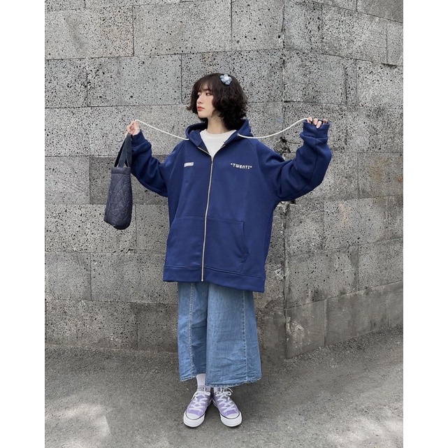 [Nhập Lazxuhuong03 - Giảm 40k/299k]ÁO HOODIE NỈ ZIP TWENTI BASIC NĂNG ĐỘNG