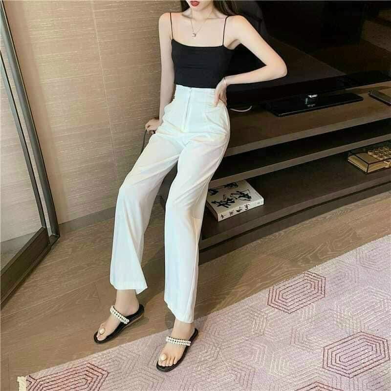 quần suông ống rông cạp liền mã 301