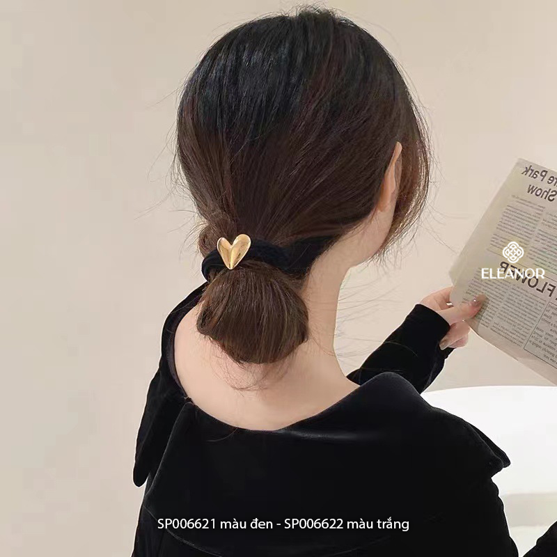 Dây buộc tóc nữ Eleanor Accessories dây cột tóc hình trái tim phụ kiện tóc 6621