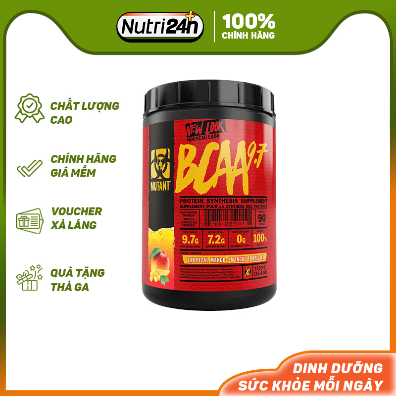Mutant bcaa 9.7 | chống d ị h ó a c ơ b ắ p phục hồi c ơ 90 ser