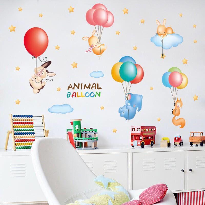 Decal dán tương mẫu thú ôm bóng