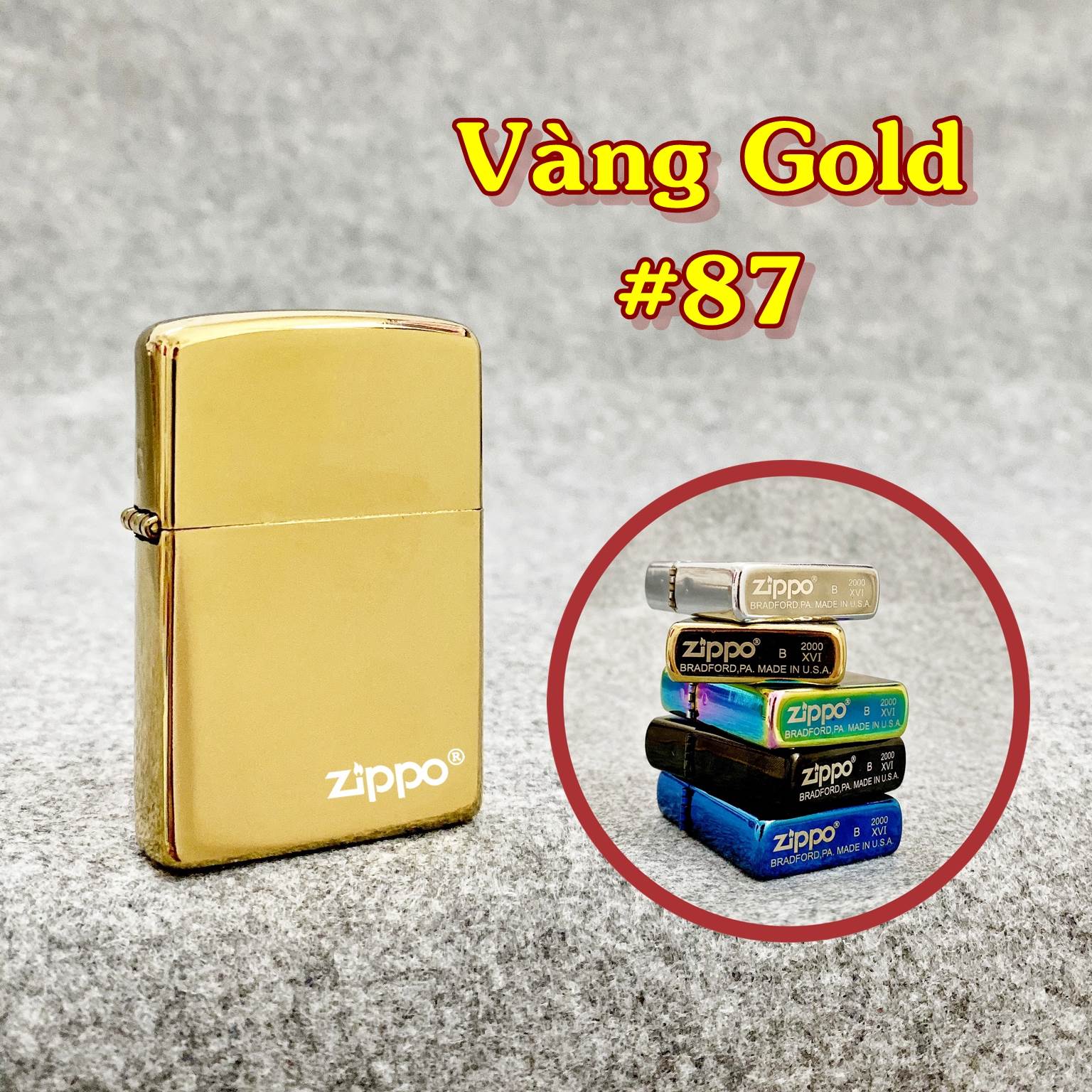 Bật lửa zippo trơn bóng -