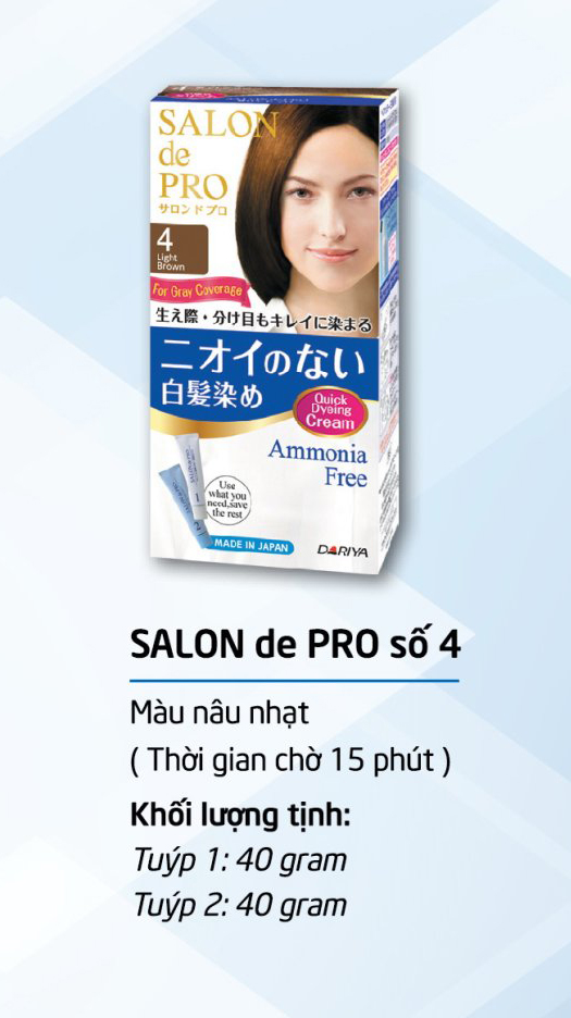 Kem nhuộm tóc phủ bạc Nhật Bản Salon de Pro