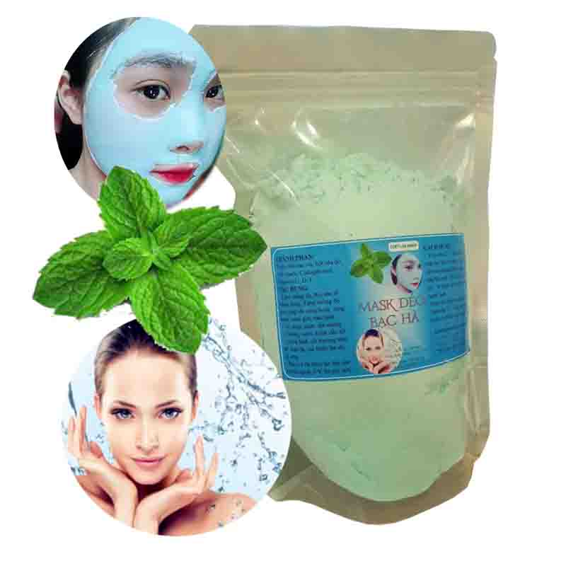 500G Mặt nạ Bạc Hà Collagen (Bột Bạc Hà, Mask dẻo bạc hà).