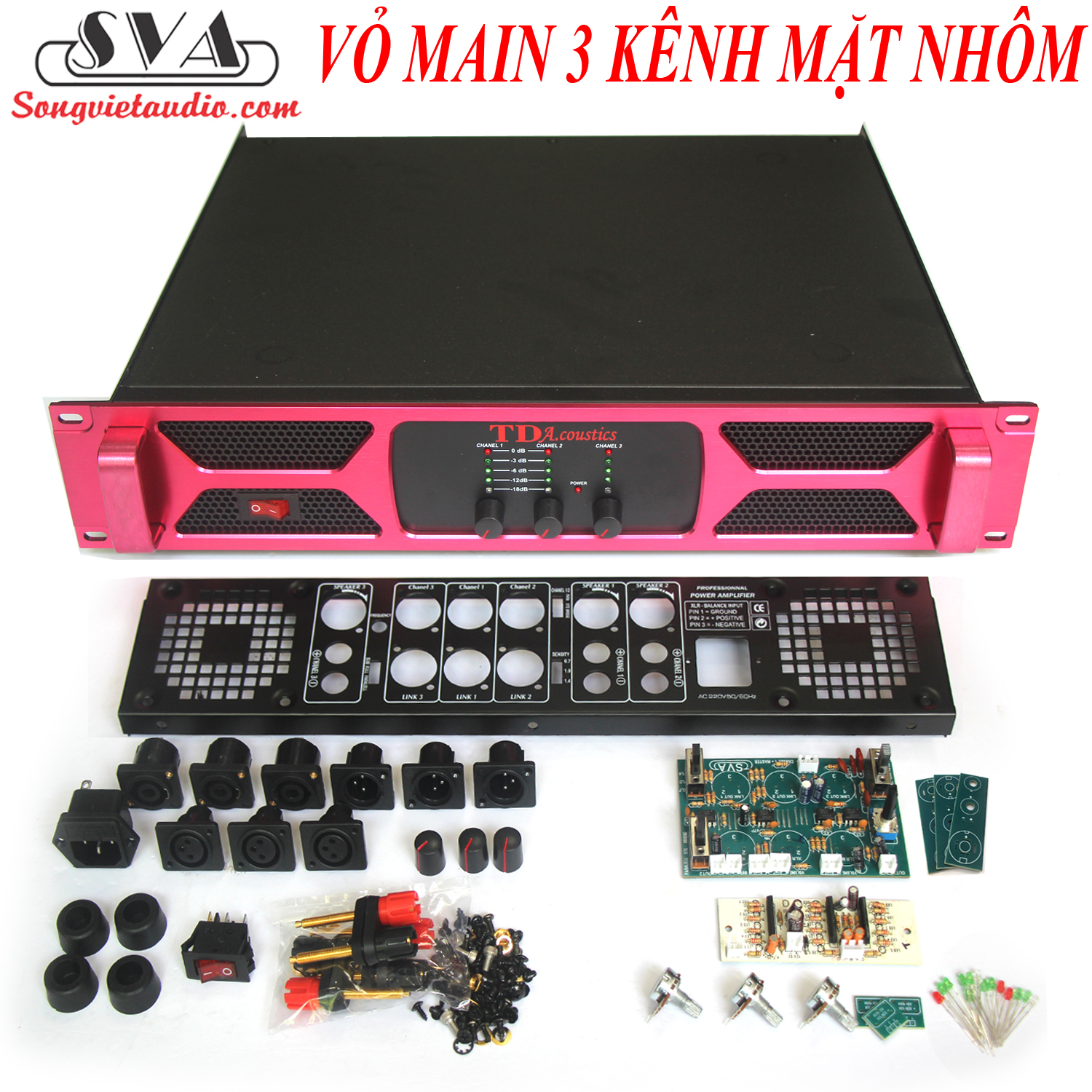 VỎ MAIN 3 KÊNH MẶT NHÔM