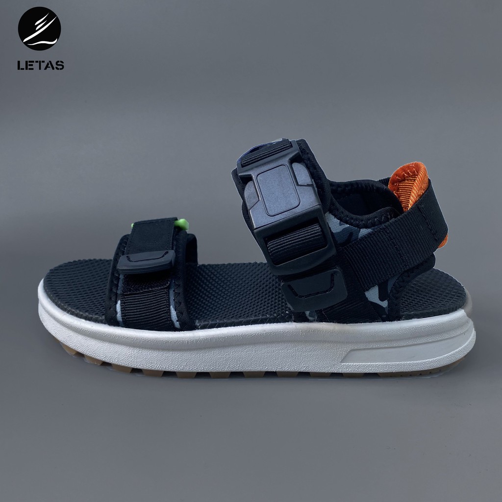 Sandal Nữ,Nam Cá Tính Letas D711 Đen Gót 2 Màu