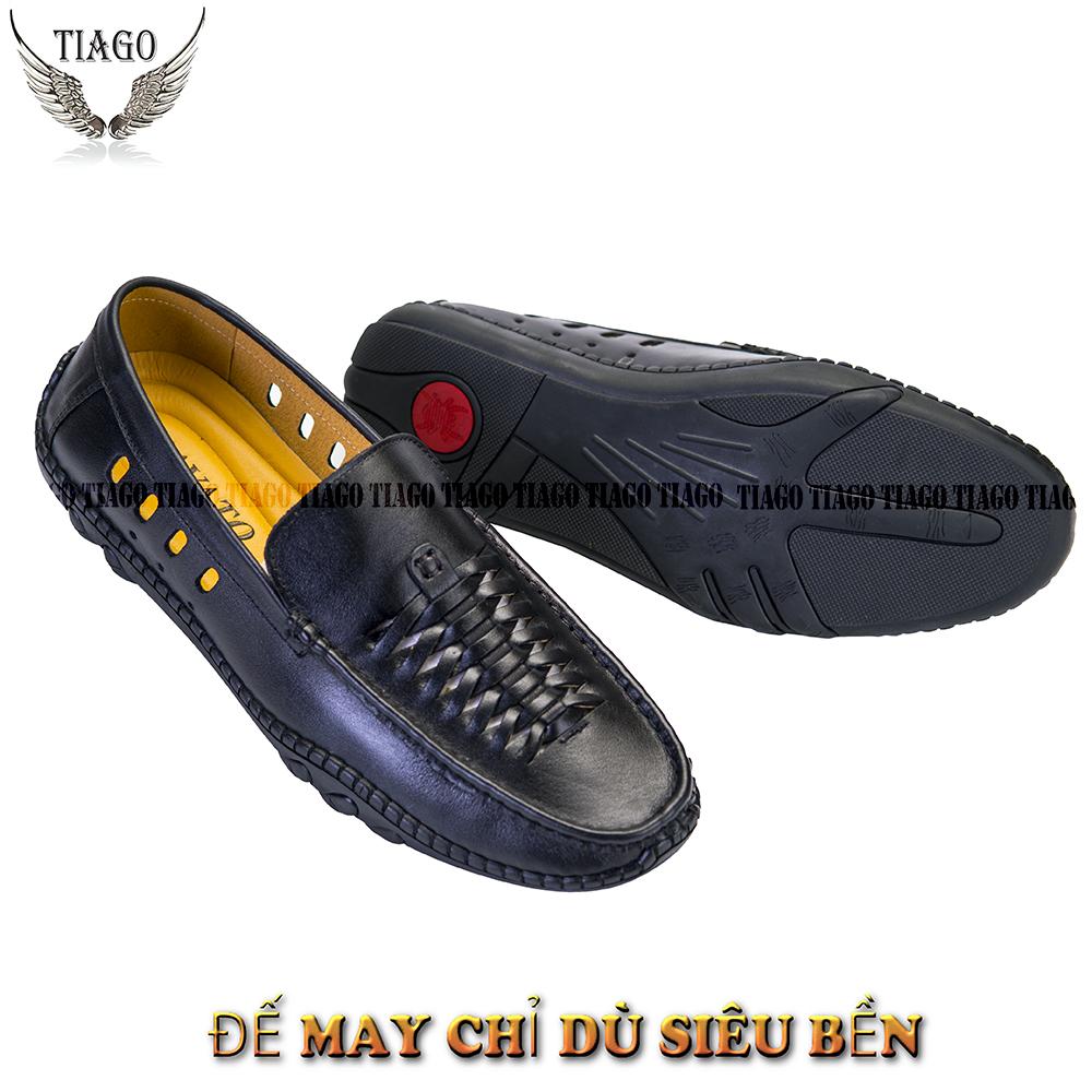 [CÓ VIDEO] Giày mọi nam thoáng khí da bò đế khâu