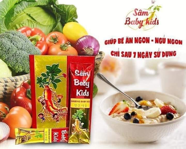 SÂM BABY KIDS - SIRO ĂN NGON CHO BÉ YÊU(20 gói )
