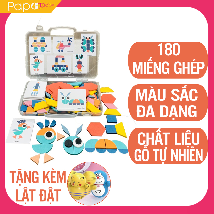 Đồ chơi gỗ thông minh cho bé từ 2 tuổi - xếp hình 180 chi tiết, chất liệu gỗ an toàn - giáo cụ montessori, đồ chơi bằng gỗ cho bé, đồ chơi bằng gỗ cho bé, đồ chơi gỗ thông minh cho bé, đồ chơi trí tuệ cho bé