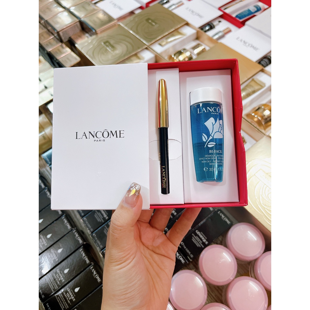 Sét chì kẻ mày và tẩy trang mắt môi lancome 30ml
