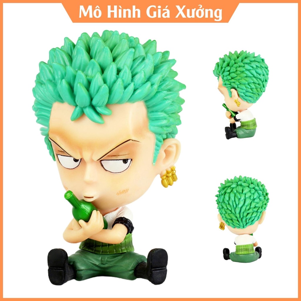 [Hoàn Tiền 10%]Mô hình Roronoa Zoro Chibi Cao 9 cm -Tượng Figure One Piece