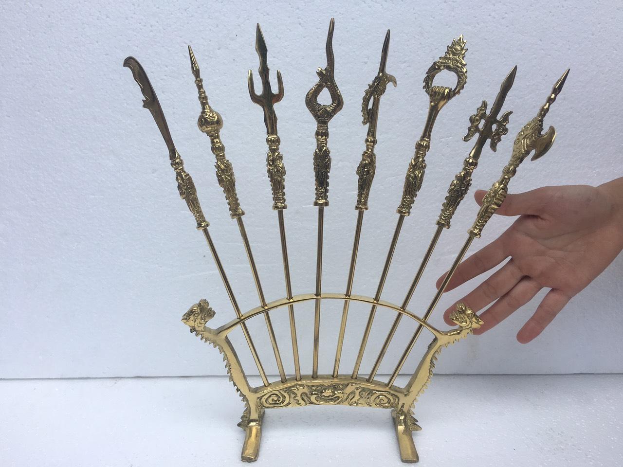 BÁT BỬU CAO 42CM NGANG 42CM NẶNG HƠN 1KG CHẤT LIỆU ĐỒNG