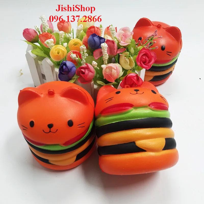 [HCM]Squishy bánh humbeger mèo chọn màu