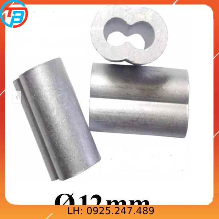 Đầu nhôm khóa dây cáp kẹp đầu cáp Phi  12mm  CÁP THÉP Thái Bình VinàN