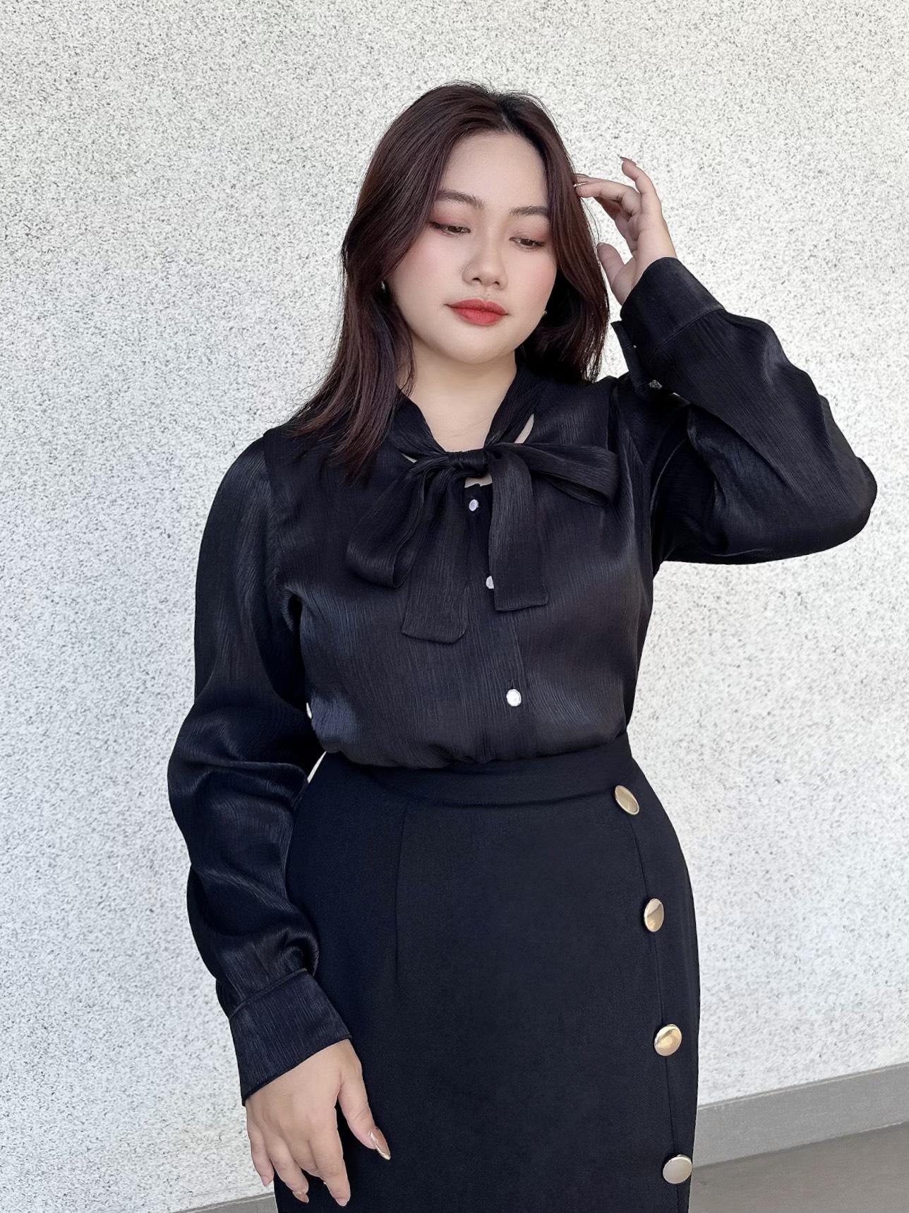 (Chubby) Chân Váy Dài 4 Nút Size M (50kg-60kg)
