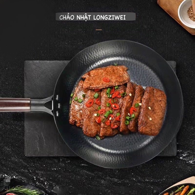 Chảo chống dính men đá Nhật 28cm đen, chảo, chảo chống dính, nồi chảo, chảo 26cm, chảo 18cm, chảo chống dính bếp ga, chảo chống dính bến