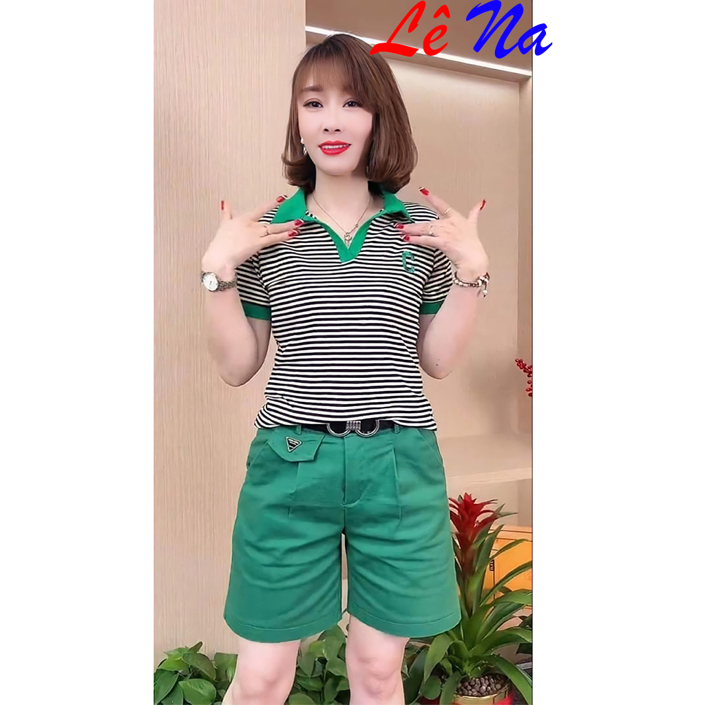[Nhập LAZFASHION32 - giảm 60K] Set Bộ Chữ C Áo Kẻ Sọc SV27