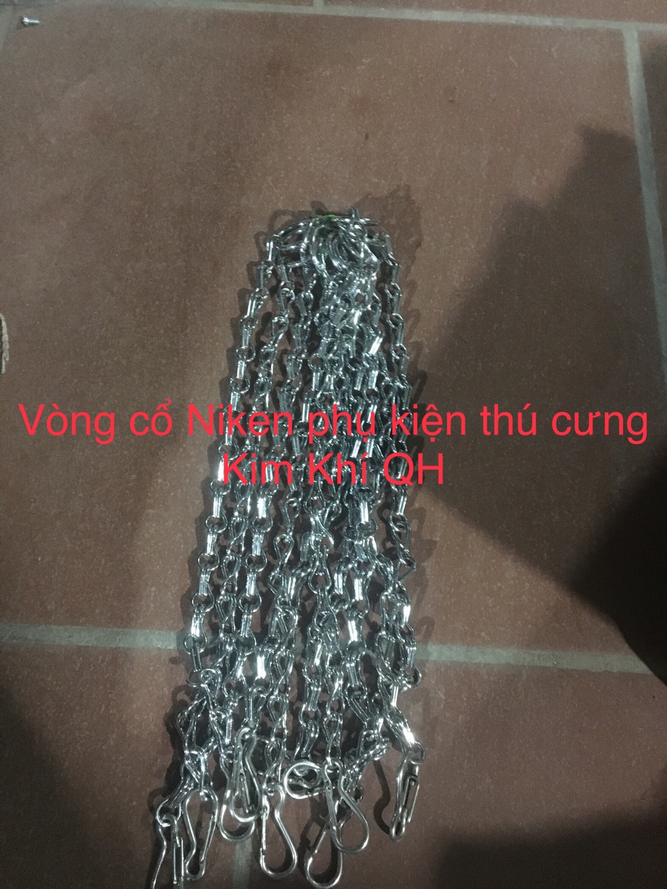 Dây Xích Chó Mèo Inox 2 Móc Hàng Tốt