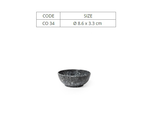 10 Chén Chấm Nhựa Melamine Vân Đá Đen/Xanh