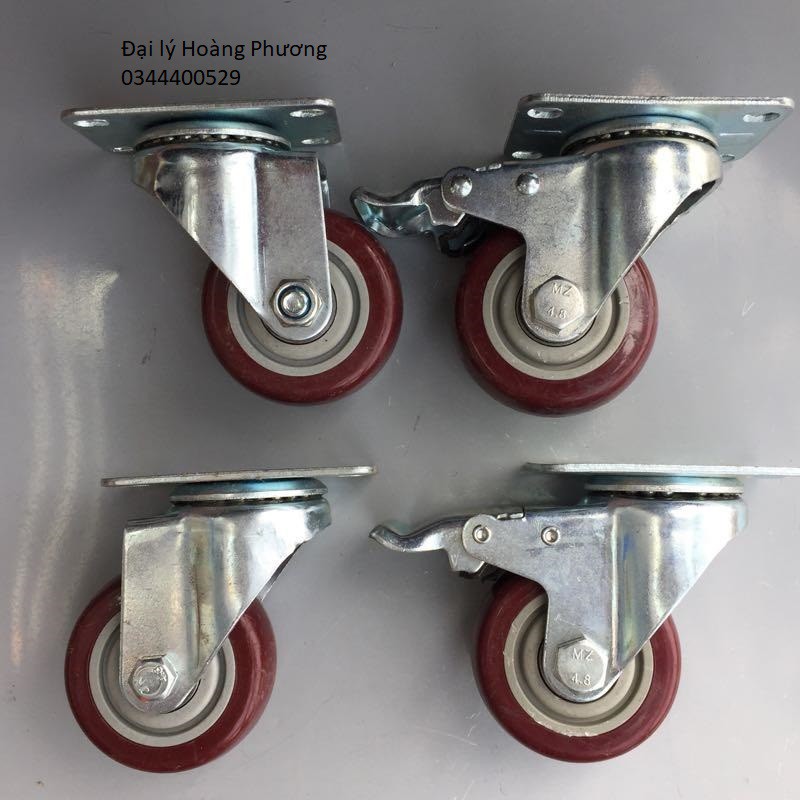 Bánh Xe Đẩy Hàng Siêu Bền Đường Kính Xoay 360°( giá 1 bánh) 7Cm, 10Cm, 12Cm