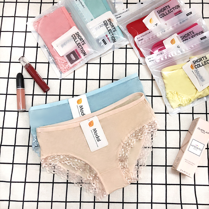 [Combo 10 + FREESHIP] Quần lót nữ cotton viền ren cao cấp