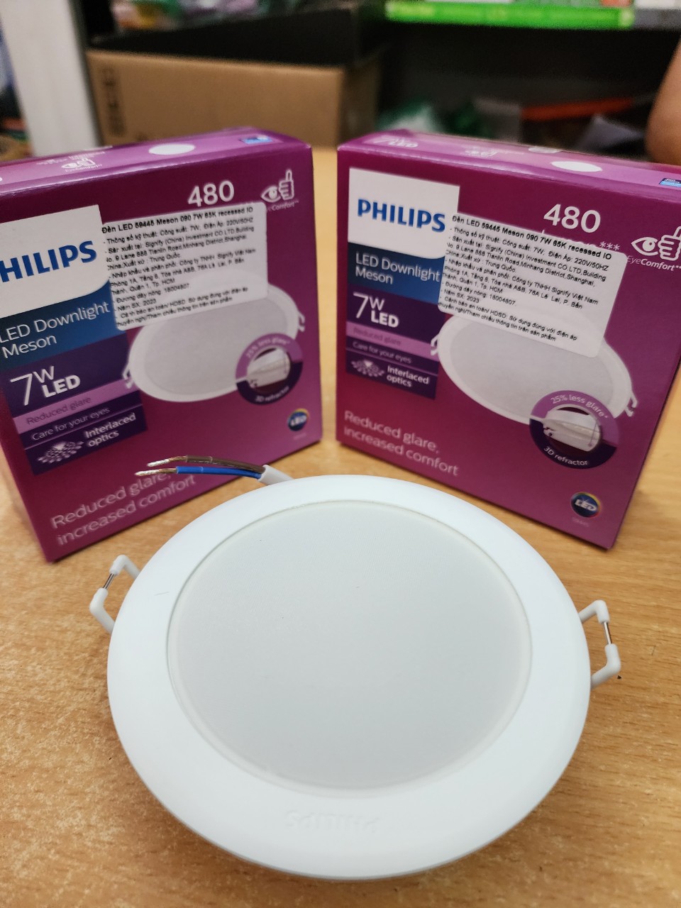 Đèn led âm trần Philips IO 7w lỗ khoét D90