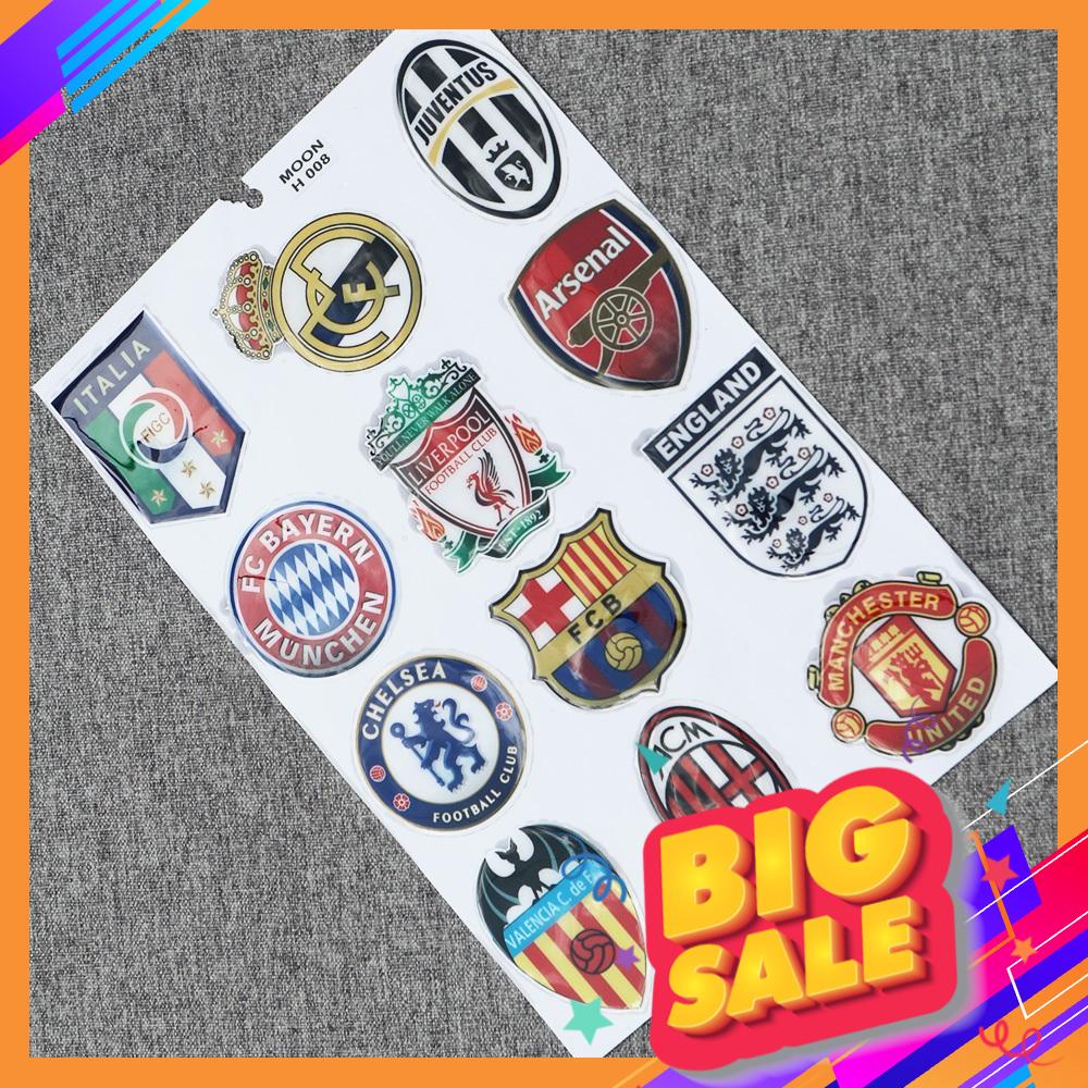 [TEM NỔI CLB] BỘ TEM LOGO, TEM NỔI LOGO CÁC CÂU LẠC BỘ NỔI TIẾNG MẪU MỚI SIÊU ĐẸP