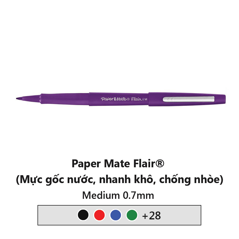 [HCM]Bút lông Paper Mate Flair Felt Tip Medium Point - 0.7mm