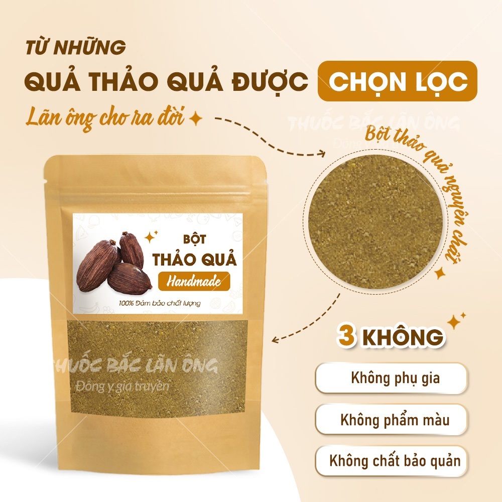 Bột thảo quả nguyên chất 200g, thơm, mịn, gia vị nấu phở, tẩm ướp, chiên, xào, thơm ngon, đậm vị