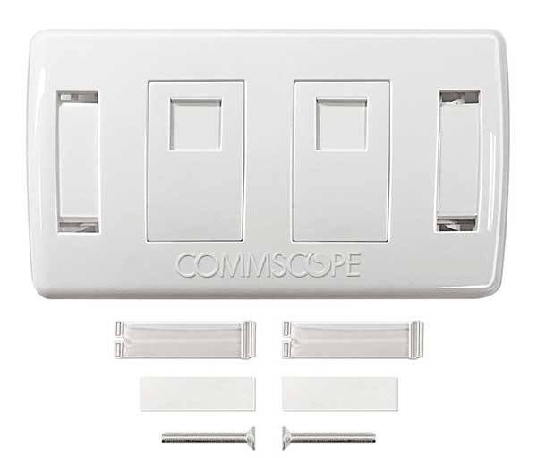 Mặt nạ mạng Commscope Wallpate 1 cổng, 2 cổng lắp âm tường