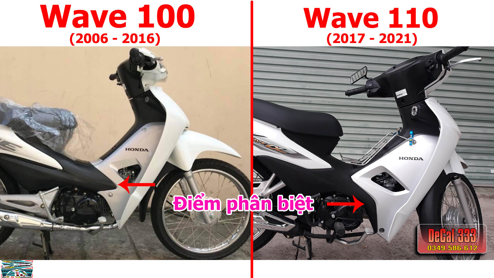Tem Rời WAVE ALPHA 110  Mẫu NICE VẠCH XANH LỤC 831134 (Tem chế 3 lớp chống phai màu)