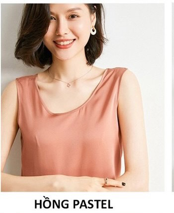 Áo sát nách, Áo balo nữ cổ tròn chất lụa cao cấp phong cách Hàn Quốc