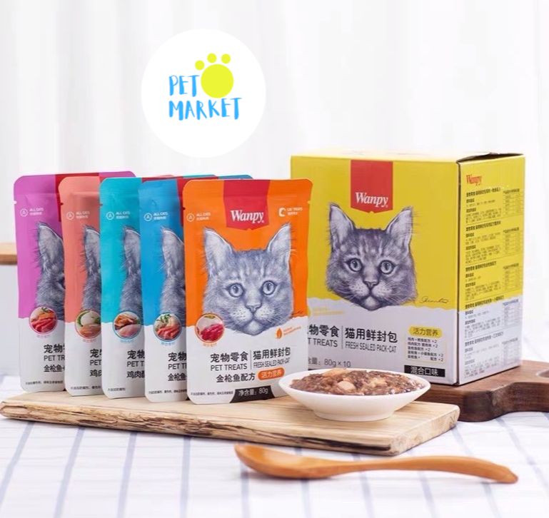 PATE WANPY 80G TƯƠI DINH DƯỠNG CAO CẤP CHO MÈO