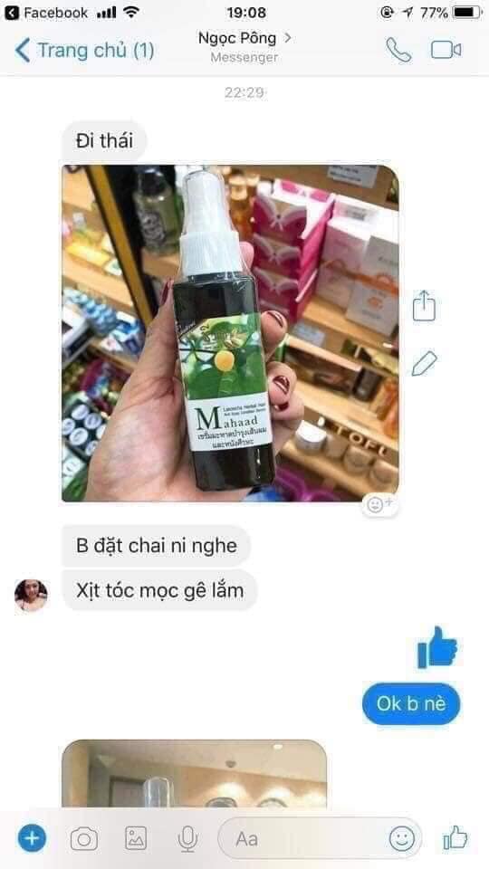 Tinh Dầu Xịt Tóc Mahaad Thái Lan 120ml