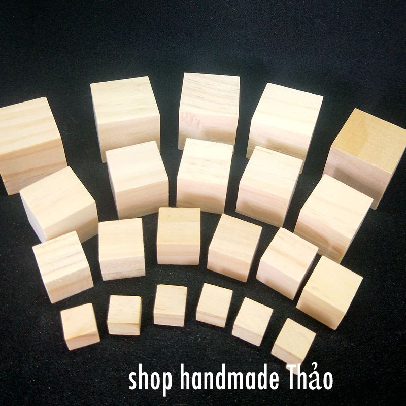 Gỗ Khối Vuông 2,3,4,5 Cm
