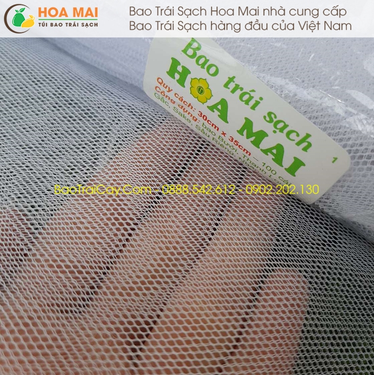 100 Túi bao bưởi 30x35cm Lưới Mùng Trơn
