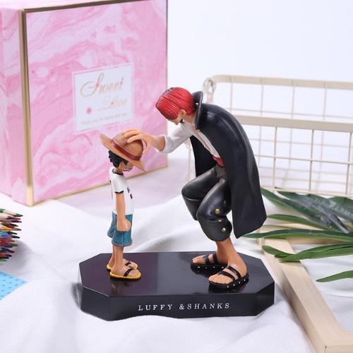 Mô hình Luffy và Shanks tóc đỏ - One Piece - No Box