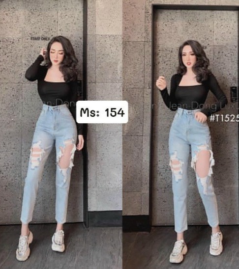 [HCM]QUẦN BAGGY JEAN NỮ RÁCH THỜI TRANG VỪA VỀ HANG ĐỦ 3 SIZE LỤA CHỌN