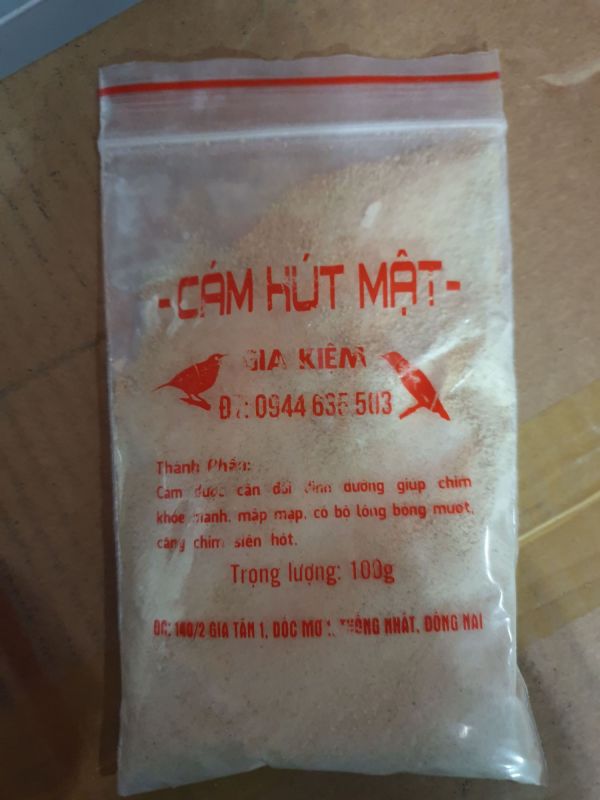 Cám Hút Mật Gia Kiệm Bột 100gr - Thức Ăn Chim Cao Cấp