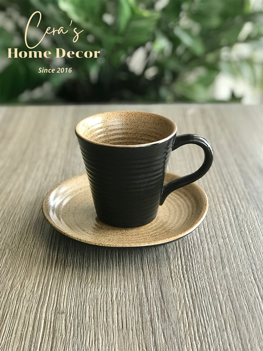 Ly / cốc trà - cà phê men nâu gốm bát tràng