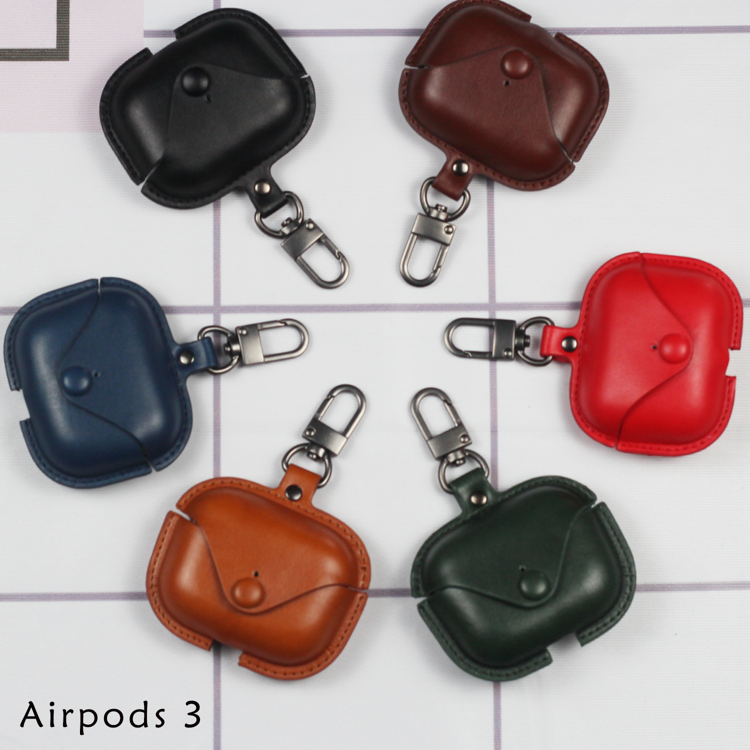 BAO DA [AIRPOD PRO VÀ AIRPOD 3] KÈM MÓC KHÓA THÉP SANG TRỌNG