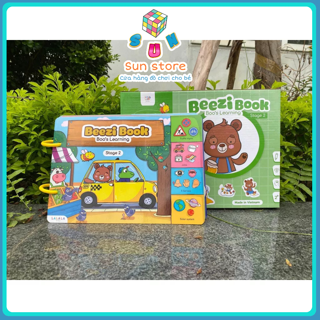 Beezi Book, học liệu bóc dán cho bé, sách bóc dán
