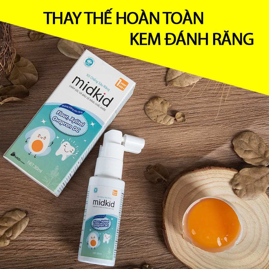 Xịt Chống Sâu Răng Cho Bé MIDKID - Cho Bé Hàm Răng Chắc Khỏe