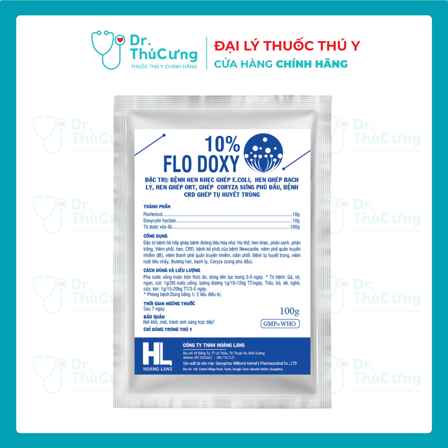 Flodoxy 100g khò khè gà đá