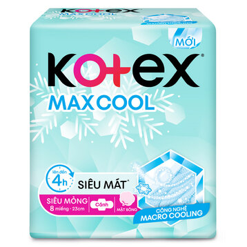 Băng vệ sinh Kotex Maxcool 8 miếng/gói có cánh