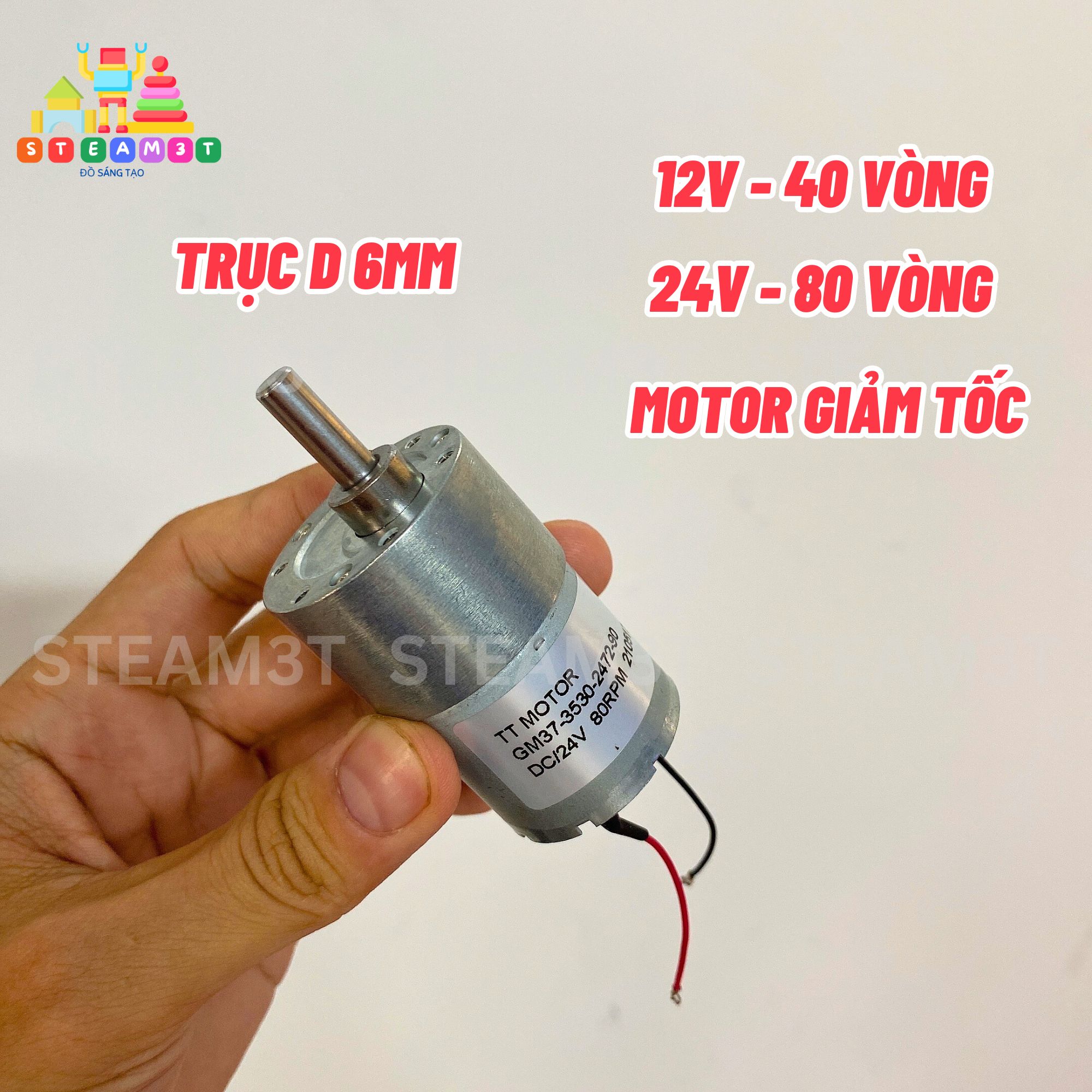 [HCM]Motor giảm tốc 12V - 24V bánh răng kim loại mô men xoắn lớn tốc độ 120 - 265 vòng/phút motor 385. trong máy bắn bóng. bàn - LK0139