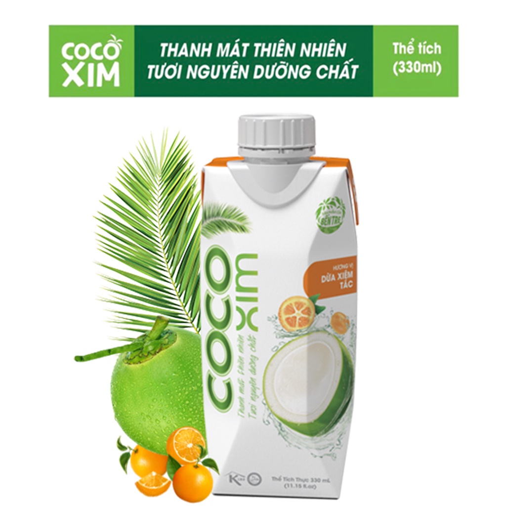 Hộp 330ml nước dừa xiêm tắc cooxim đóng hộp