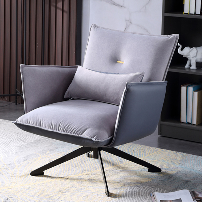 Ghế thư giãn đọc sách chân xoay nệm nỉ nhung cao cấp - Sofa phòng khách ngồi coffee decor ban công phòng ngủ đẹp