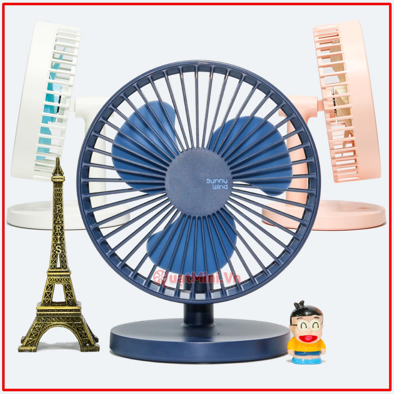 Quạt Sạc Để Bàn Mini - Hàn Quốc - Size Lớn -  Có Video