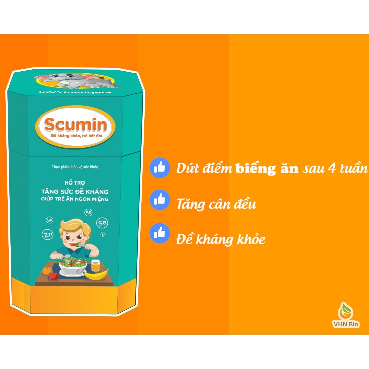 [ Quà Tặng Hấp Dẫn ] Scumin - Đề Kháng Khỏe Trẻ Hết Ốm Hộp 20 gói